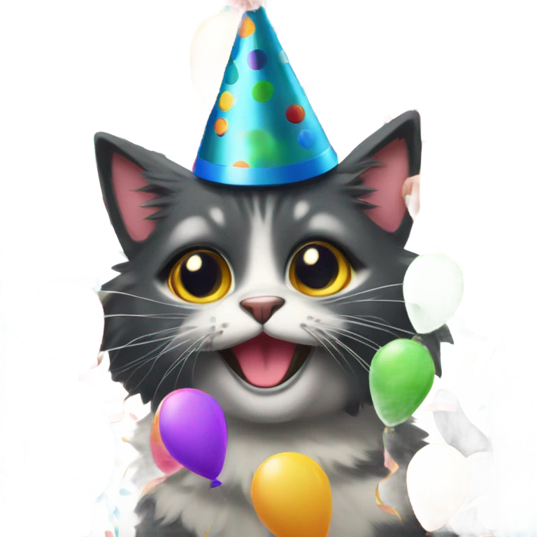 Cute onyx celebrating emoji