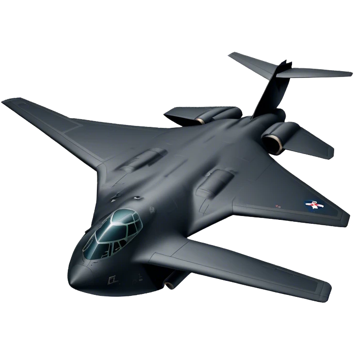 Military Bomber - B-2 Spirit - Northrop Grumman (Model Year: 2021) (Iconic colour: Stealth black) emoji