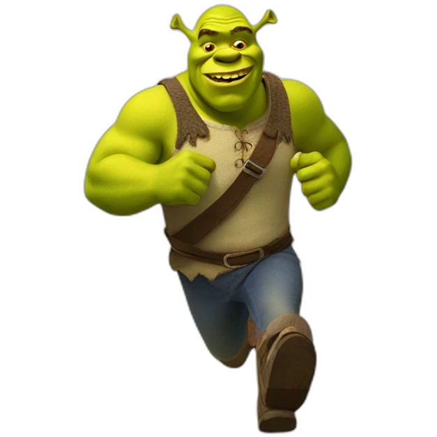 shrek running emoji