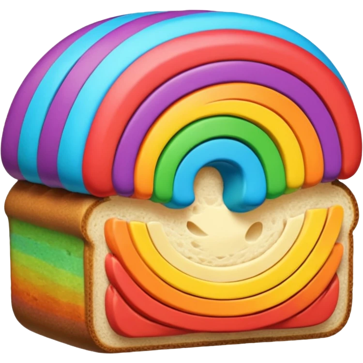 Rainbow bread emoji