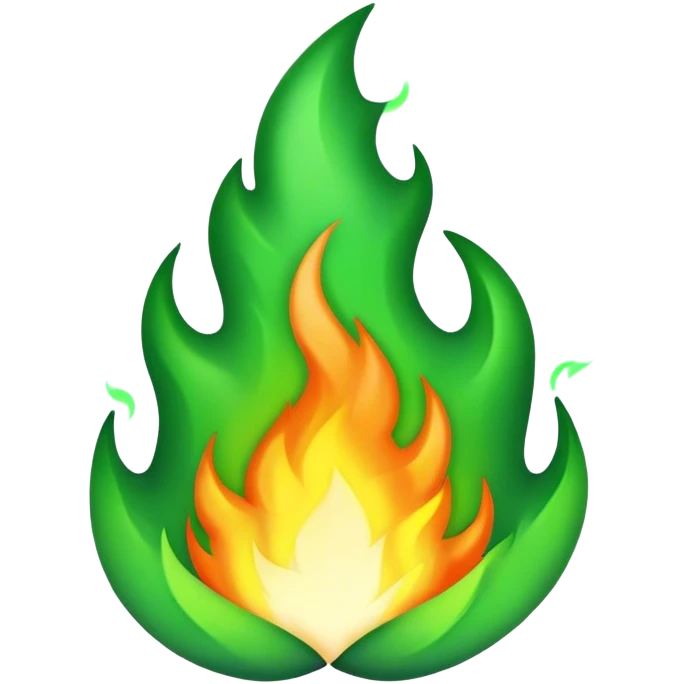 green fire emoji