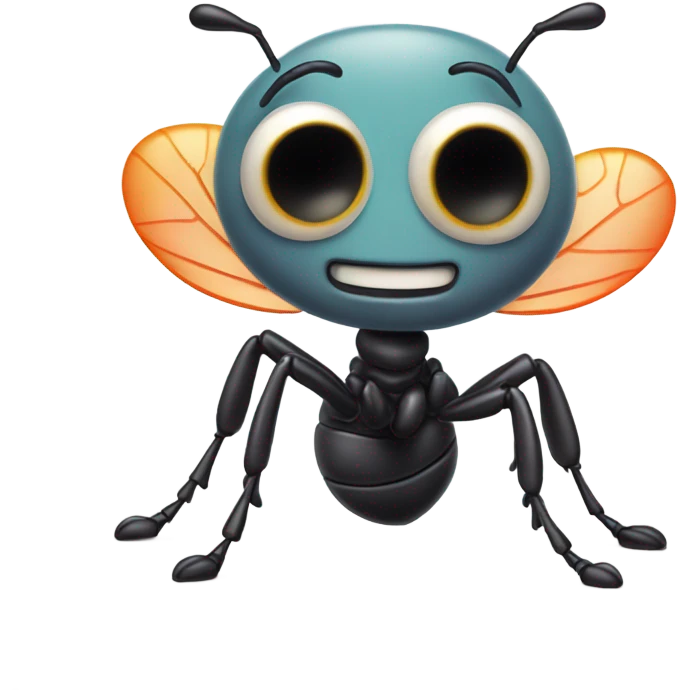 cute cartoon kawai Ant emoji