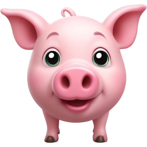 a sexy pink pig in 3D emoji