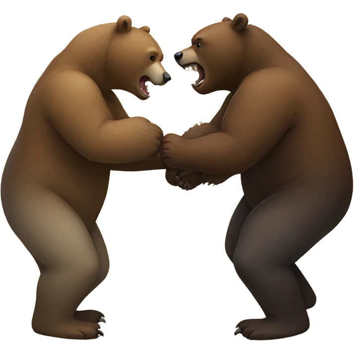 bear fighting another bear emoji