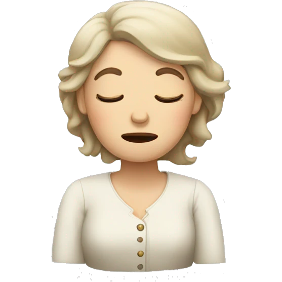 Sleepy French woman  emoji