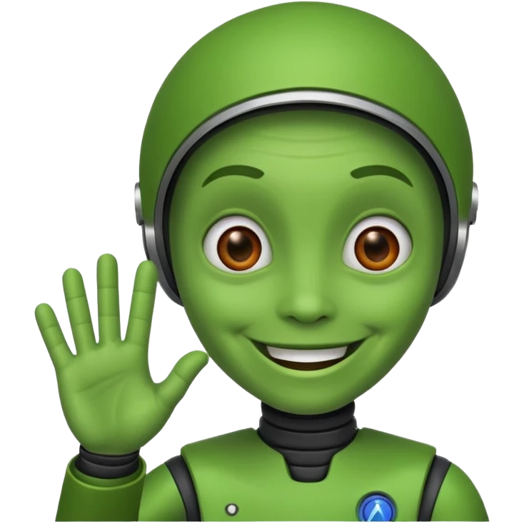 Martien qui dit coucou emoji