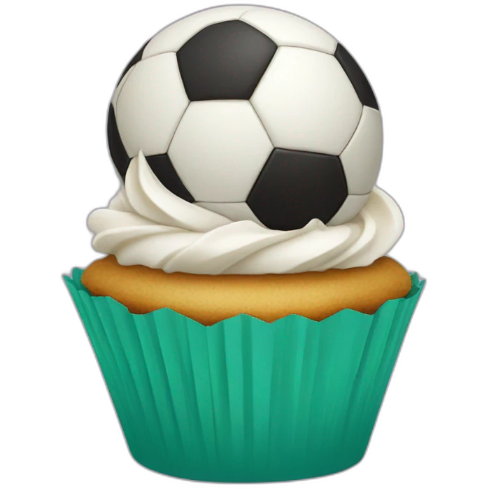Happy soccer cupcake  emoji