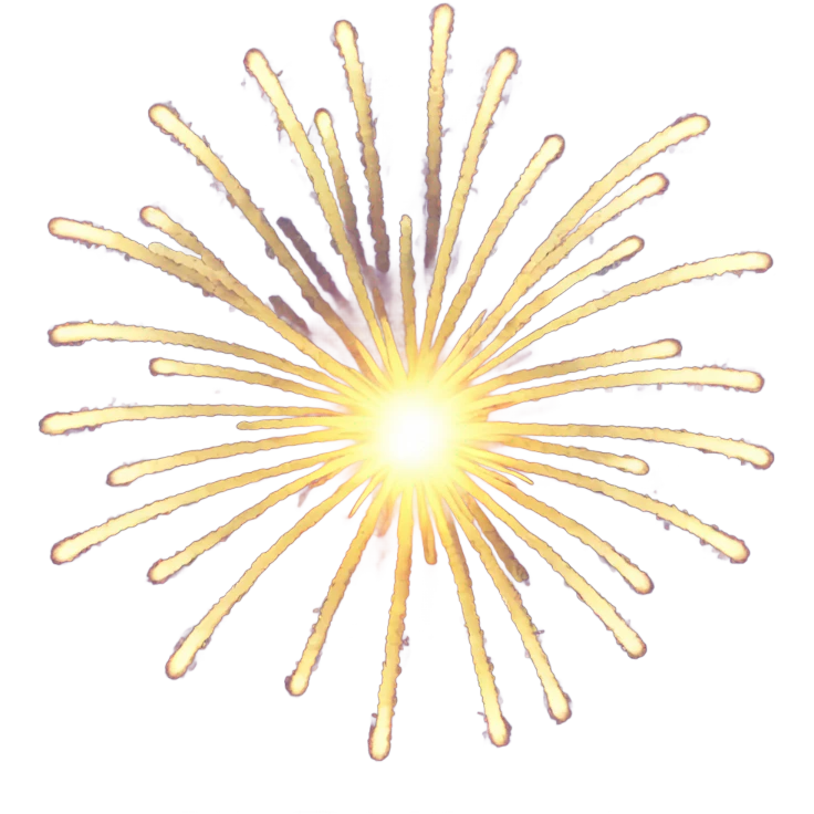 Fireworks in the sky emoji