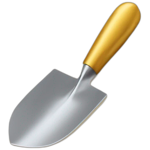 Golden trowel foot emoji