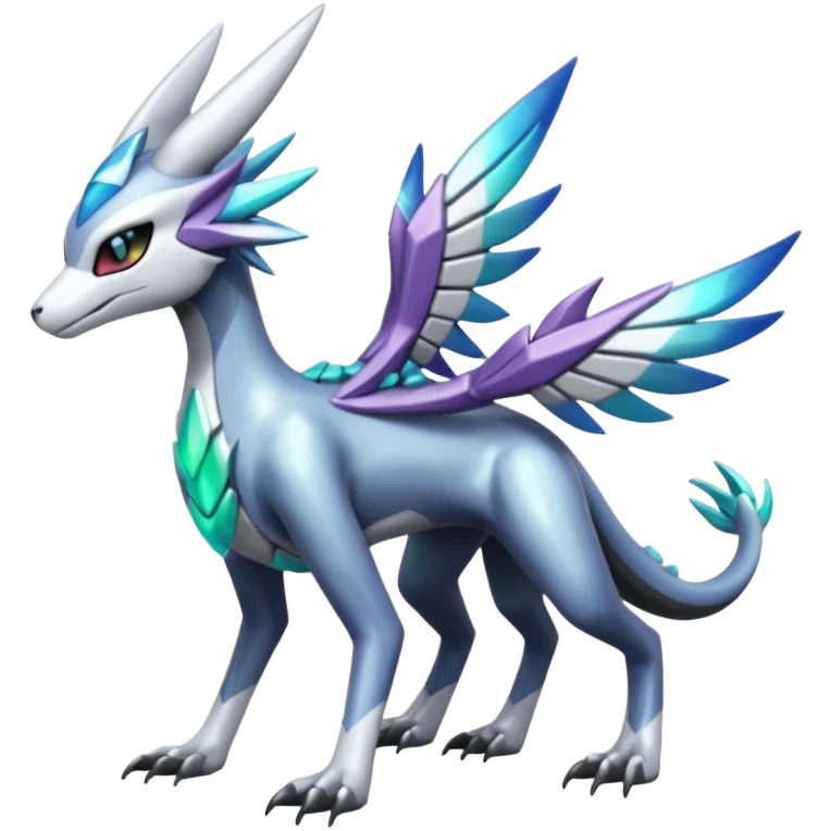 Meloetta-Sergal-Palkia-Dialga-hybrid-fusion-Fakémon-creature, full body emoji
