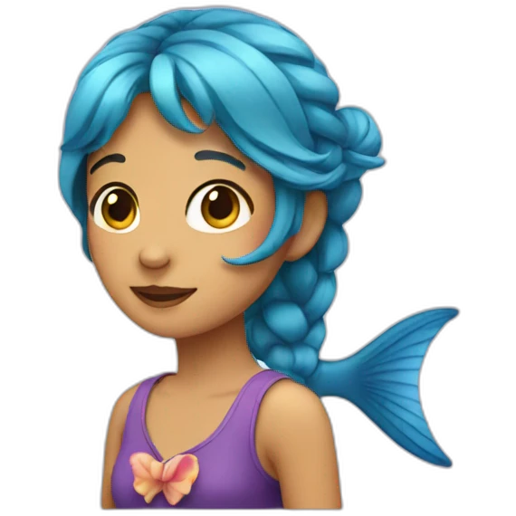a girl with a fish tail emoji