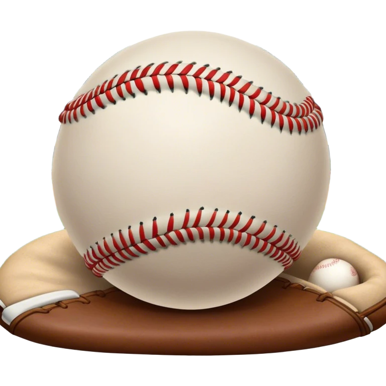 Cinematic Realistic image of a classic baseball, rendered with detailed stitching and textured leather, set against a nostalgic ballpark backdrop with soft, golden lighting that evokes Americana emoji