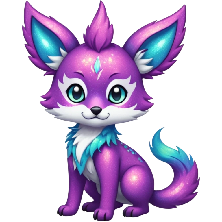 Cool cute Kawaii edgy fantasy animal sparkle fursona Fionbri creature by griffsnuff & LiLaiRa & Falvie full body emoji