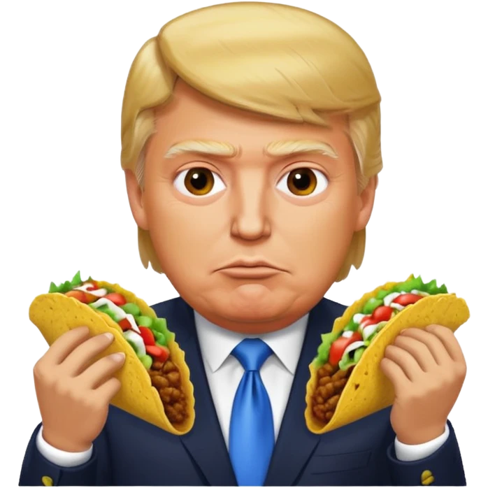 Donald Trump eating tacos emoji