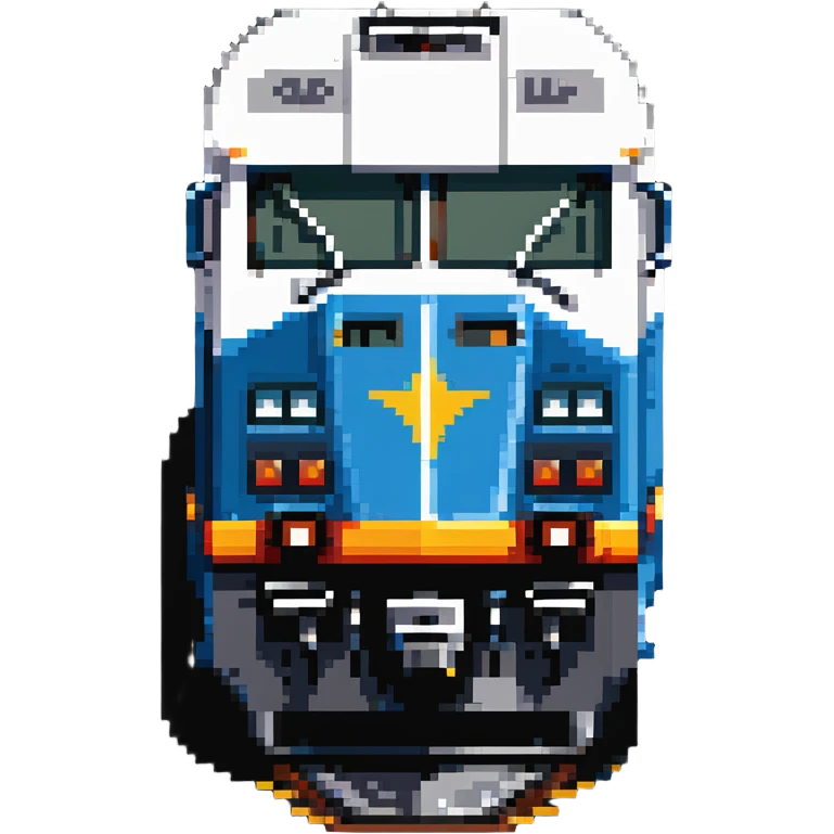 electric Amtrak locomotive, front view emoji