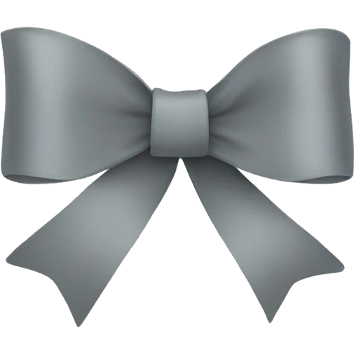 gray ribbon emoji