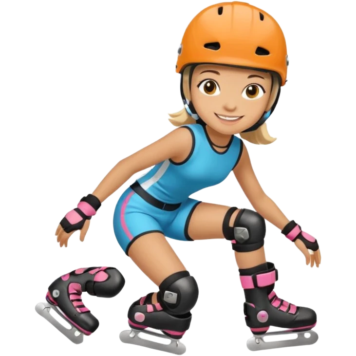 Roller blader girl emoji