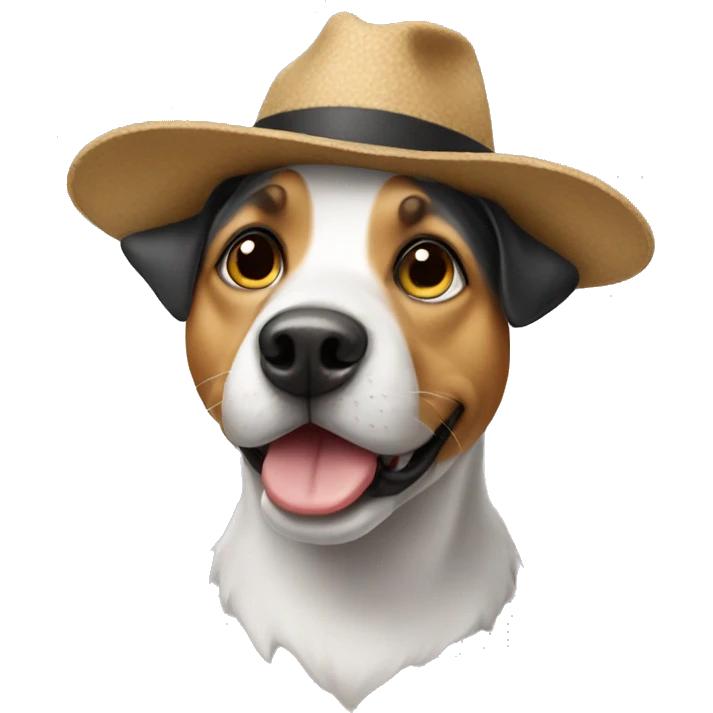 Dog wearing a hat emoji