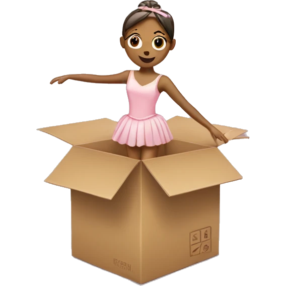 box with a ballerina emoji