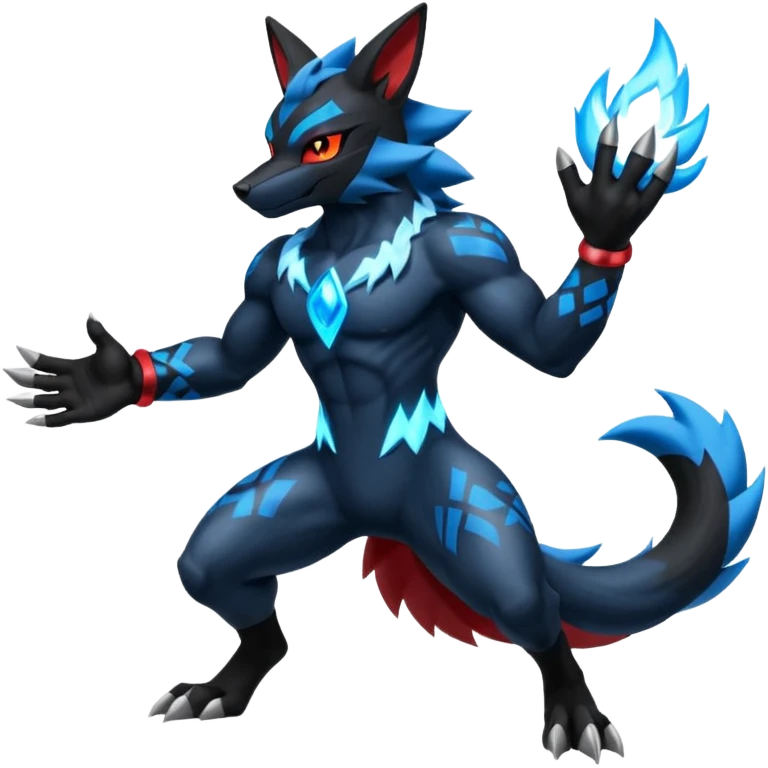 Lucario-Zeraora-Zoroark-fusion emoji