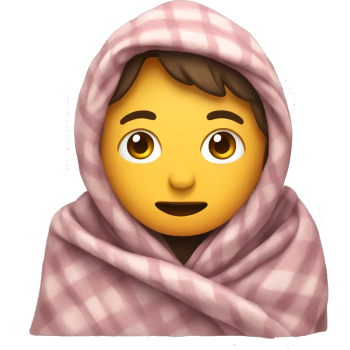 Person wrapped in a blanket emoji