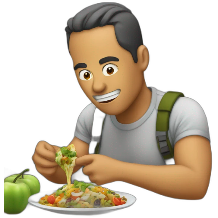 Motero comiendo canguil emoji