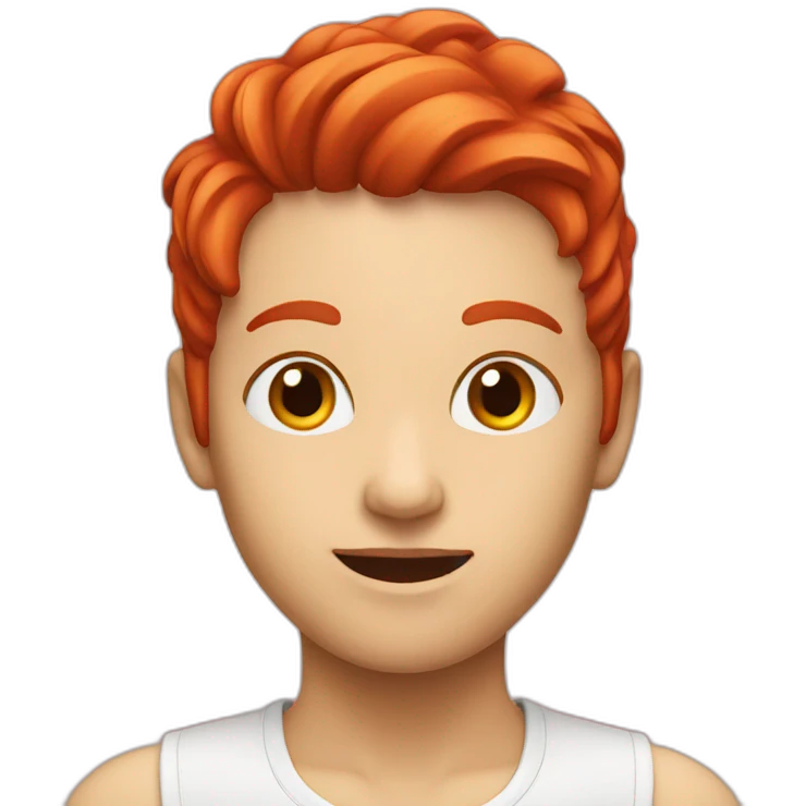 red hair photograph emoji