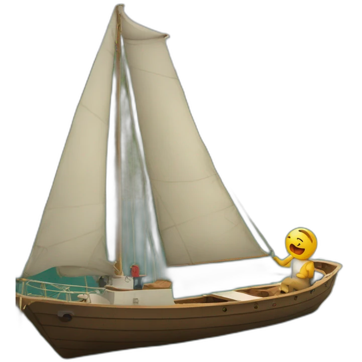 Chat sur un bateau emoji