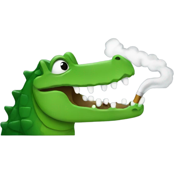 alligator smoking cigarette emoji
