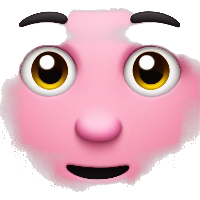 Pink smiley face with eyelashes  emoji