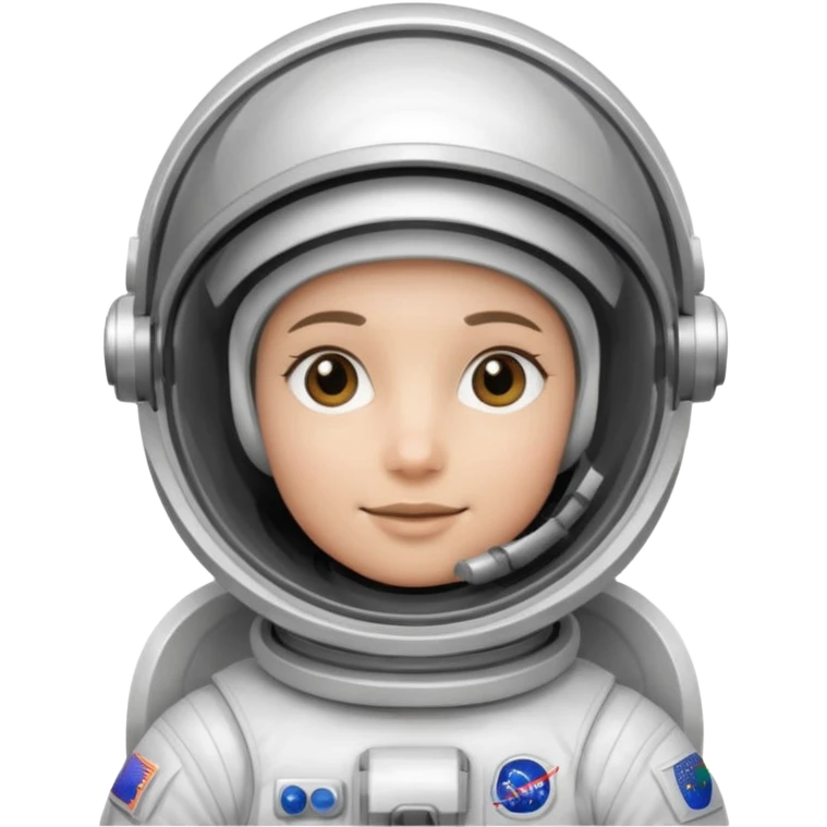 Astronaut in white EVA suit with silver visor helmet emoji