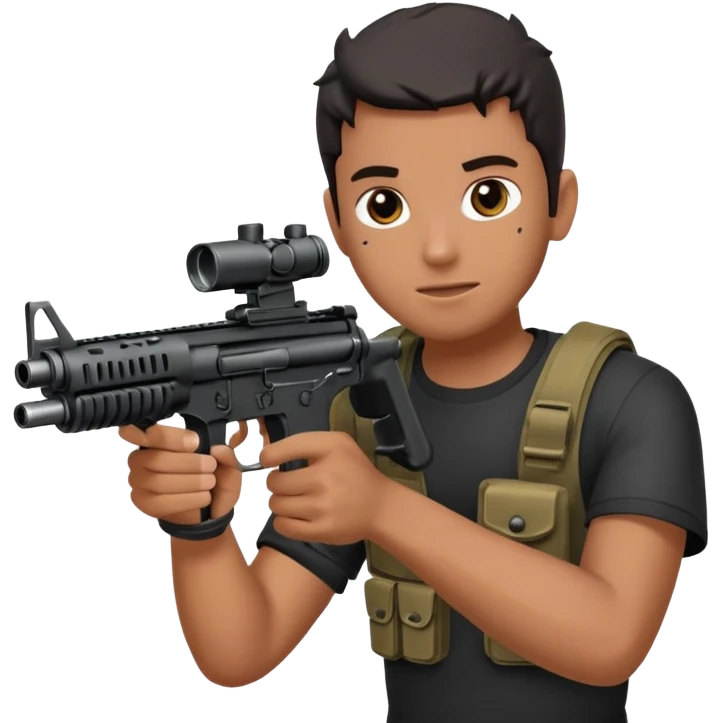 ar 15 with gun spark like its shooting emoji