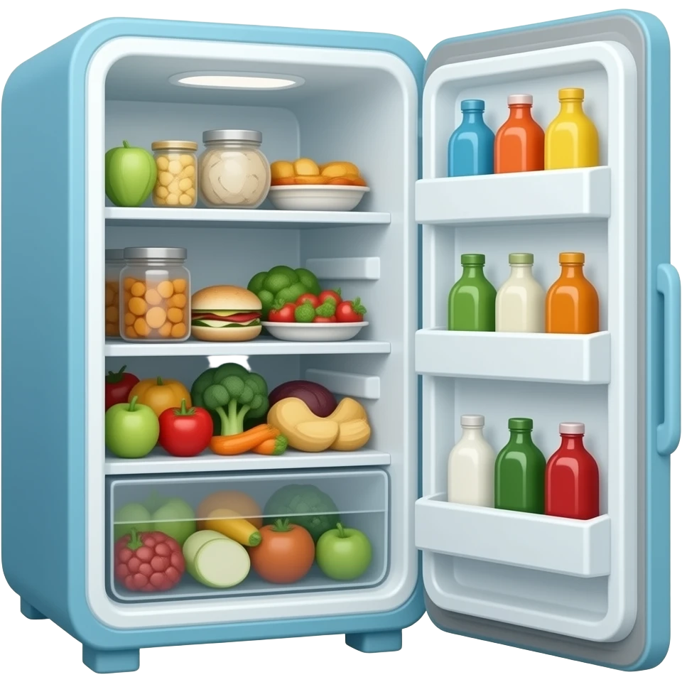 fridge with old food not happy cute smelly emoji