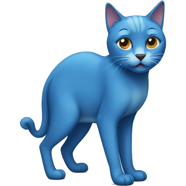 Blue cat emoji