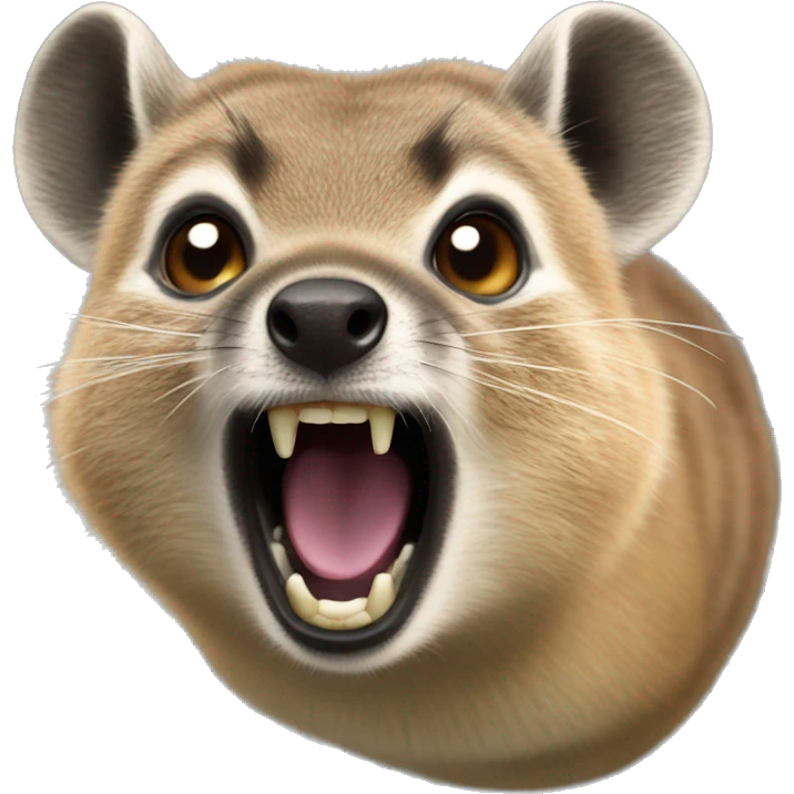 hyrax screaming emoji
