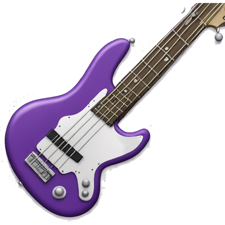 Purple 4 string bass guitar  emoji