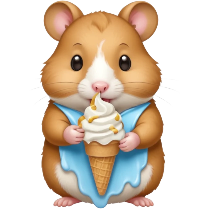 hamster  eating icecream emoji
