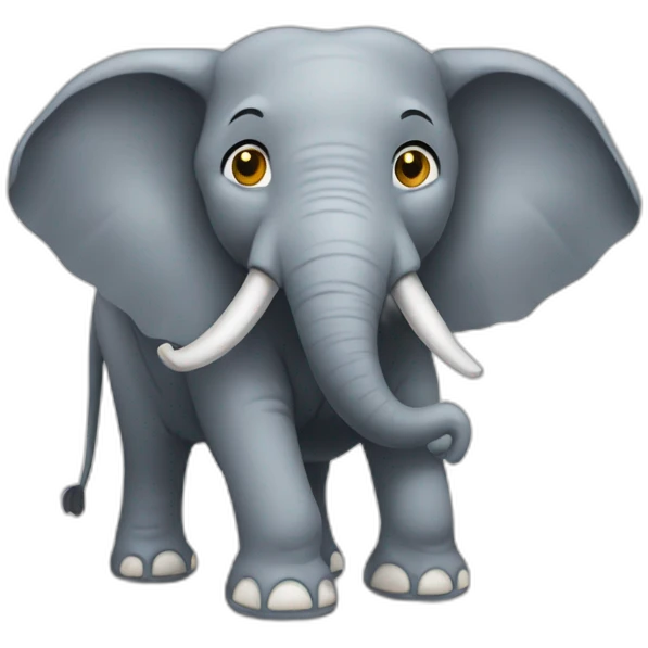 Chat sur elephant emoji