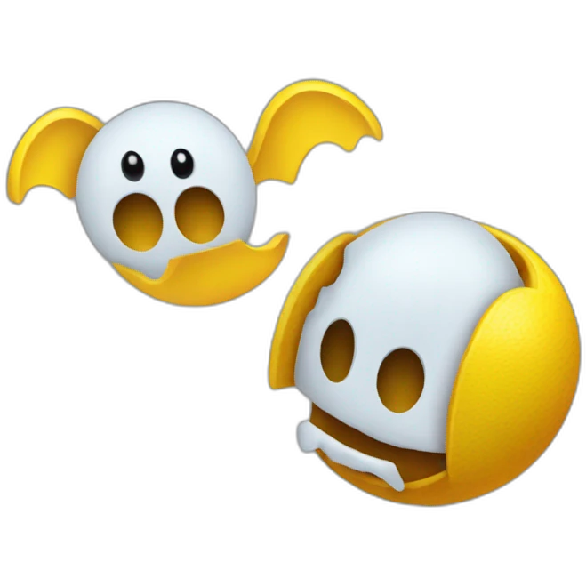 pac-man eating ghosts emoji