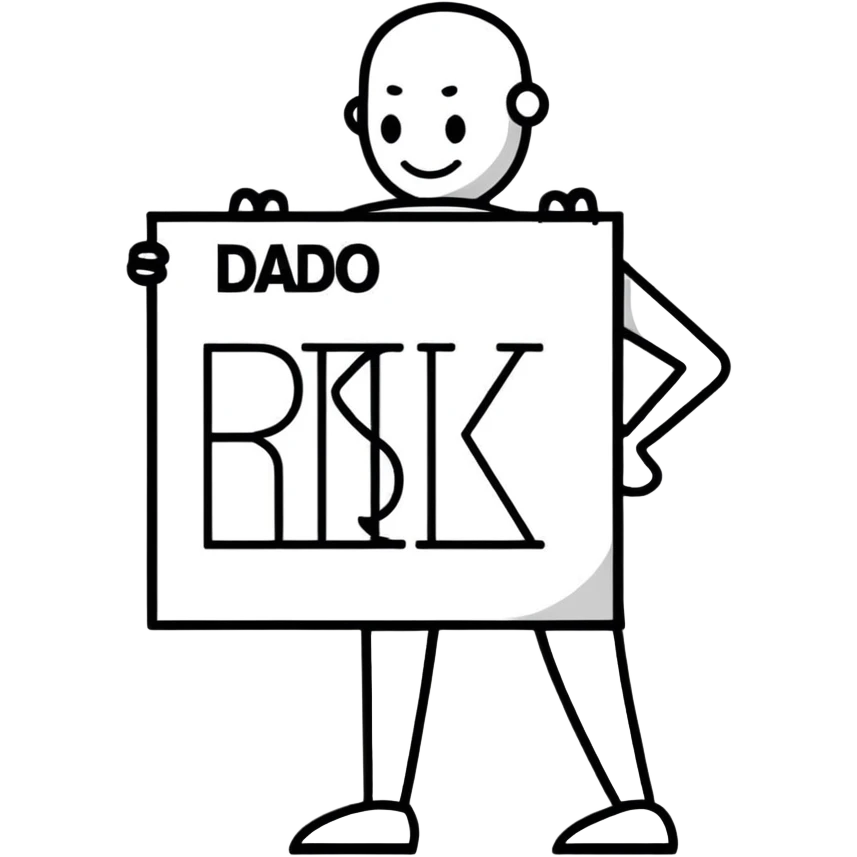 Dado con scritto risk/rich emoji