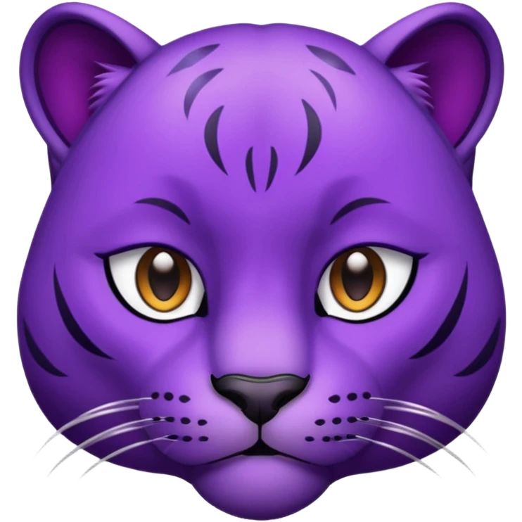 Purple Panther face turned to the slight right emoji
