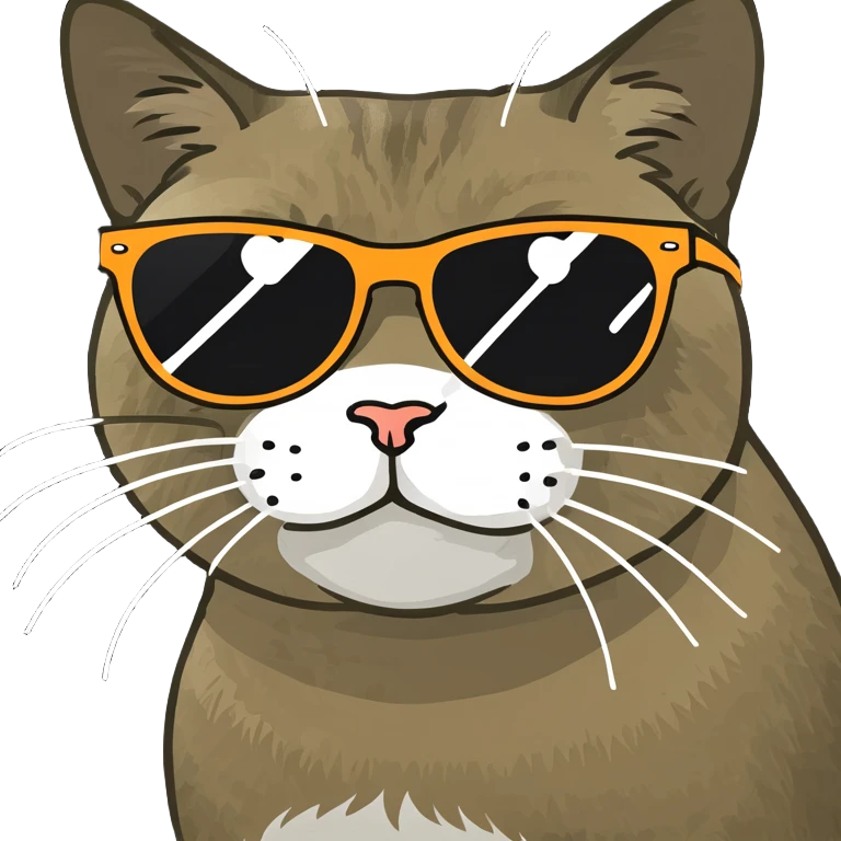 Cat with sunglasses emoji