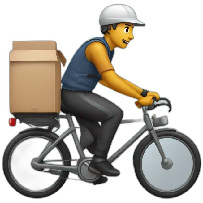 food delivery guy on a bicycle emoji