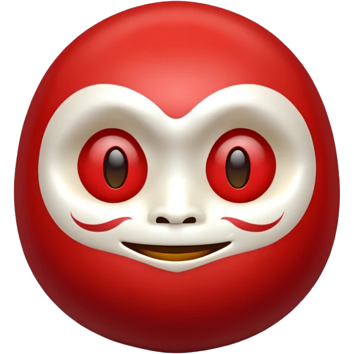 Cute Daruma Mask emoji