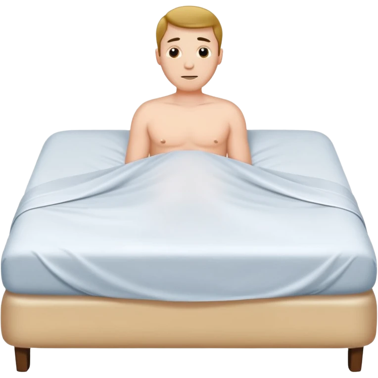 Mans erection was poking up and visible under the sheets during a massage emoji