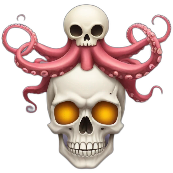 Skull with octopus on his head emoji