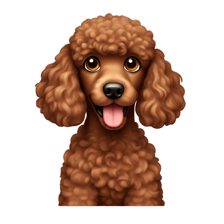 brown poodle emoji