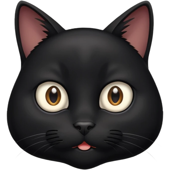 Worried black cat emoji