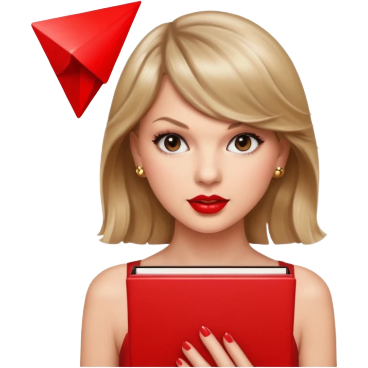 Glitter background with red album Taylor Swift emoji