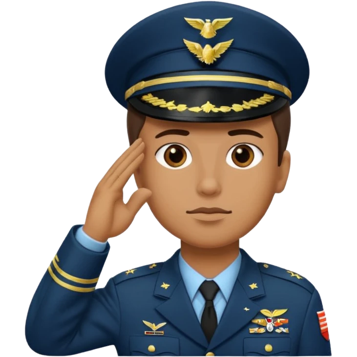 American soldier showing respect emoji